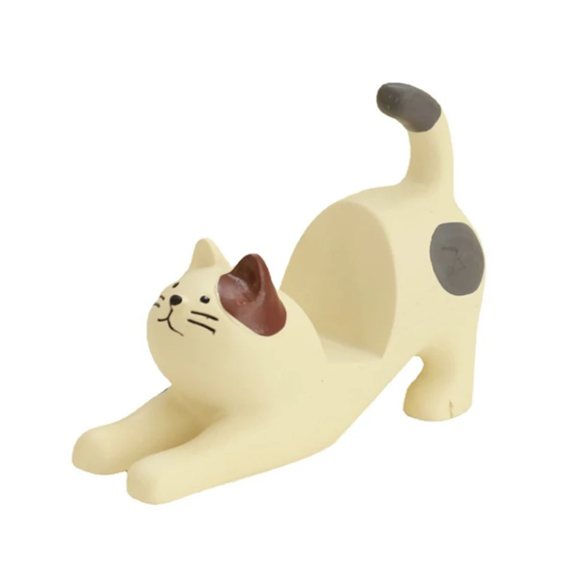 Phone Holder Bracket Resin Creative Convenient Lovely Design Cat Shape Bracket Mobile Phone Accessories image 5