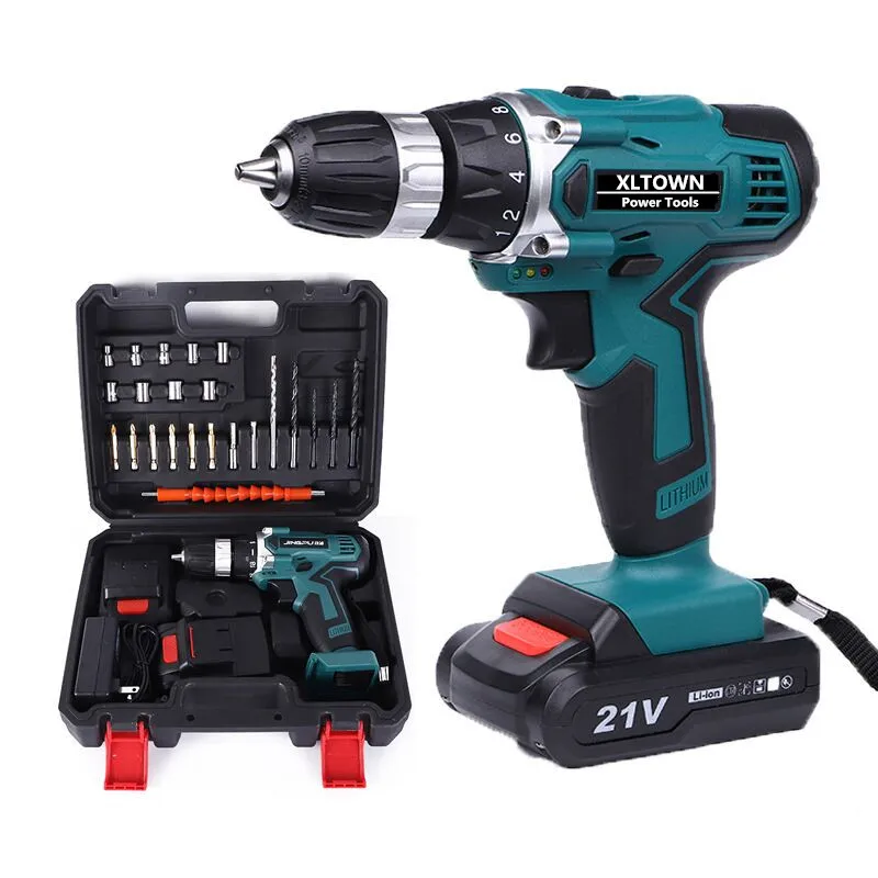 XLTOWN 21V Electric Screwdriver With 1 Battery Hand Drill Rechargeable Electric Screwdriver Cordless Power Tools