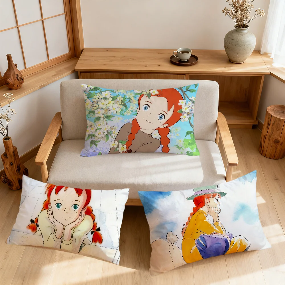 Fotografia 3: Clássico anime a-anne de gables verdes retângulo capa de almofada casa sofá sala de estar cabeceira dormitório café fronha presente