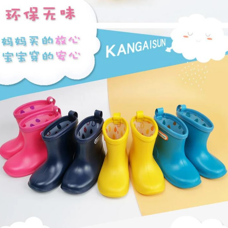 Children Rain Shoe Waterproof Anti-slippery Soft Baby Rubber Shoe Rain Boot Kid резиновые сапоги детские Botas De Lluvia 레인부츠 장화