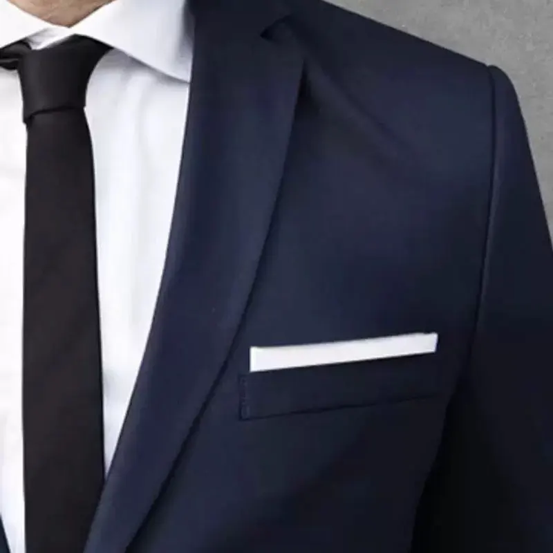 رجل الصلبة عادي الساتان منديل رجل جيب مربع أزياء عارضة المنديل دعوى مكتب الزفاف