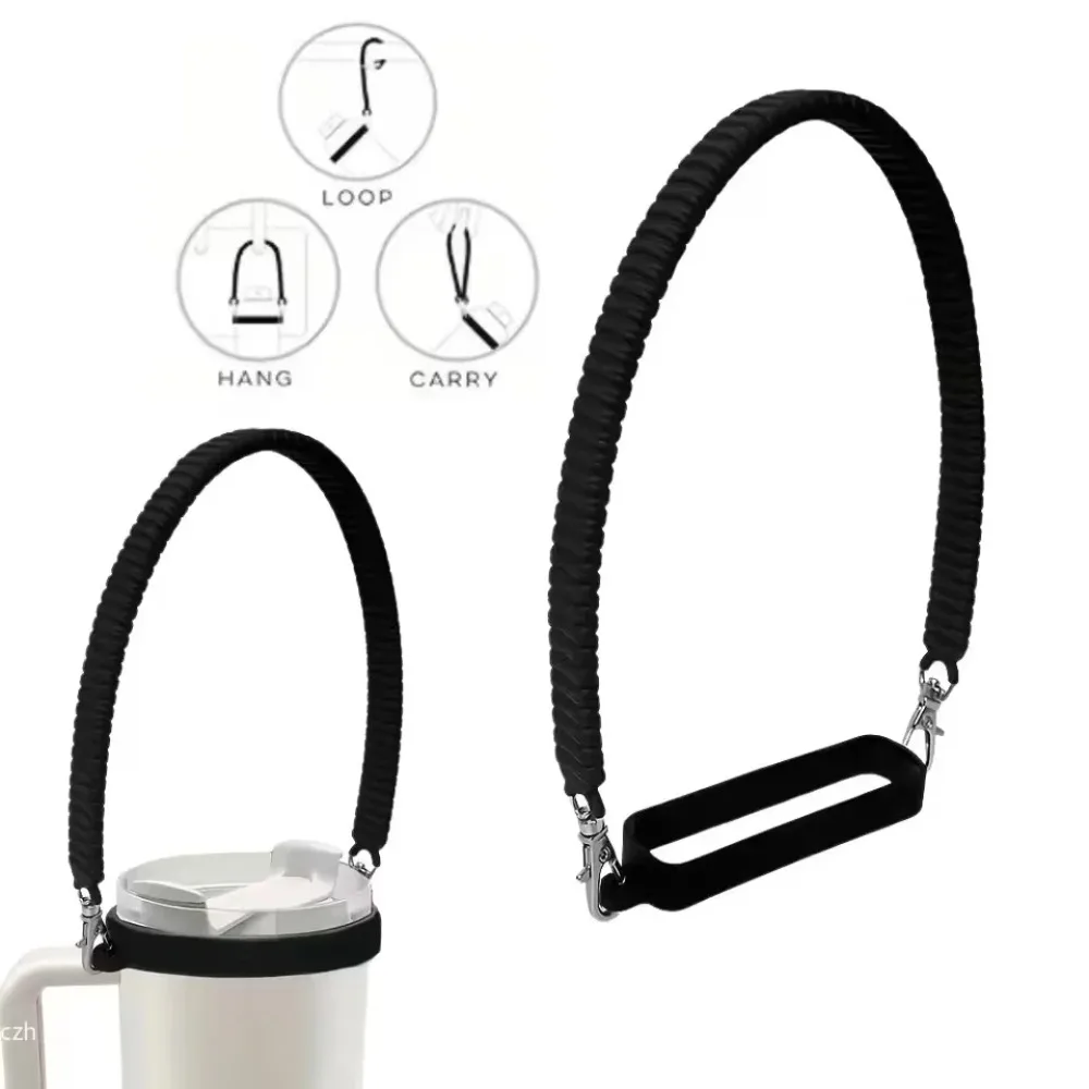Universal Silicone Water Bottle Handle Sling Carrier Strap S