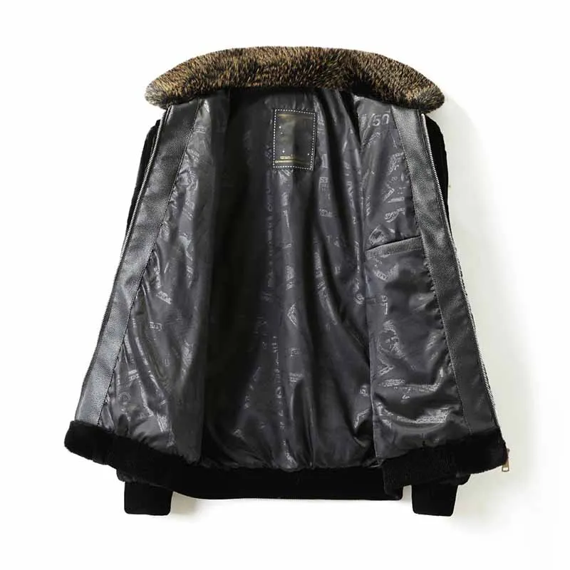 Winter Kurze Deluxe Imitation Pelz Jacke Männer Drehen-unten Kragen Schwarz Weiche Warme Faux Pelzmantel Männer Langarm flauschigen Jacken 2025