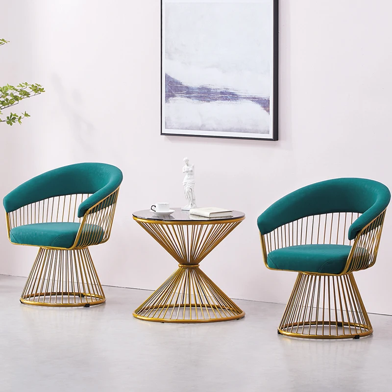 Tables et chaises de manucure simples et modernes, Style Ins, pour salon, chambre à coucher, salon, balcon, loisirs, chaise pivotante, canapé