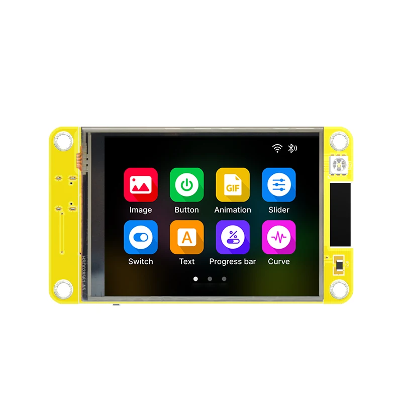 ESP32 IoT Dev Board WiFi BLE 240MHz 2.8 Inch IPS LCD 3 Touch Non Resistive Capacitive Drag App Program One-Click Auto Download