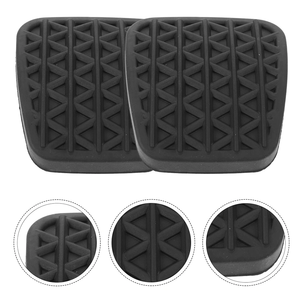 

4Pcs Black Clutch Brake Pedal Pad Covers Anti Slip Wear Resistant Universal Car Accessory Most Vehicles Precise Fit Easy Clean