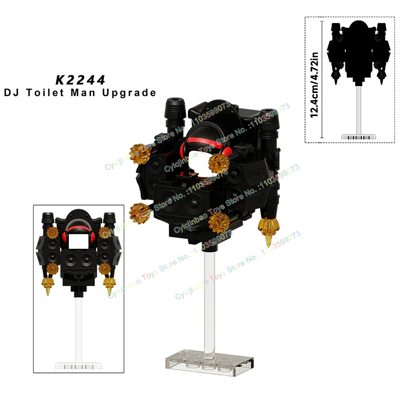Jouets de blocs de construction de figurine d'action d'homme toilette pour enfants, cadeau de briques, Gman 4.0, KDL837, KDL834, KDL833