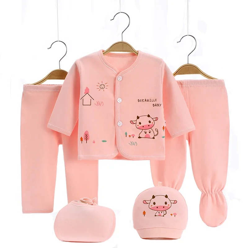 

Newborn Clothing Sets 5pcs/set Enfant Baby Boys Suits Kids Clothes Cotton 0-3 Months