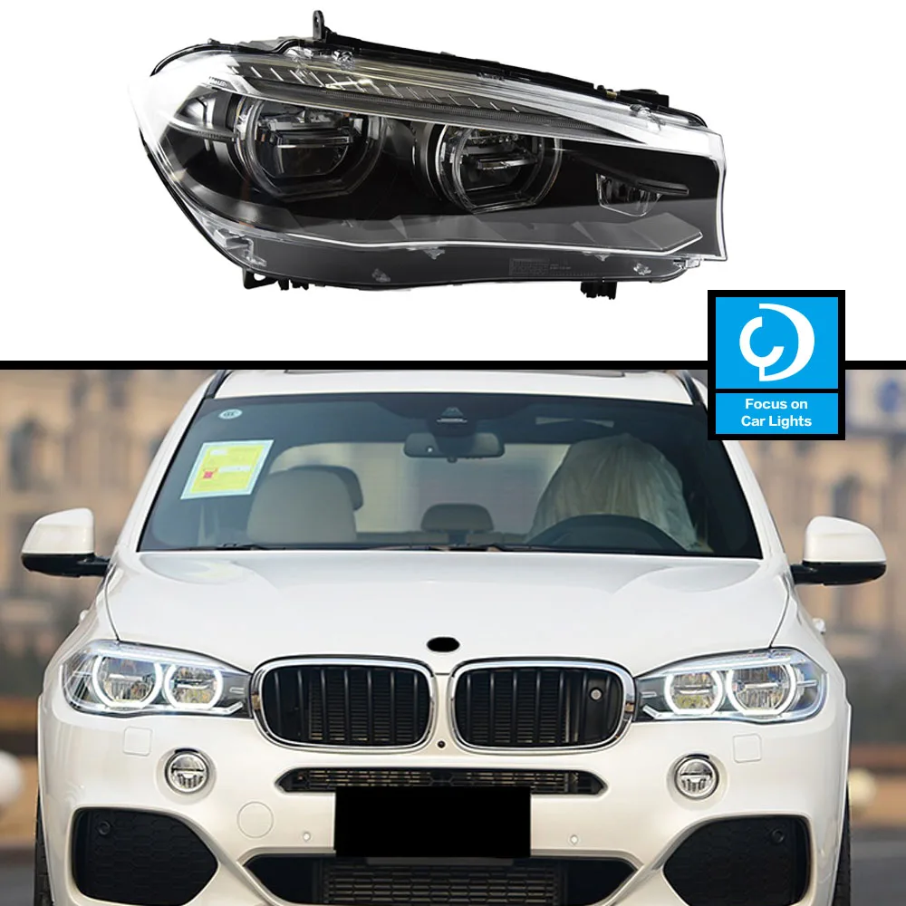 

Car Front Headlight For BMW X5 F15 Headlights Changed To Dual L HeadLamp Styling Dynamic Turn Signal Lens Automotive