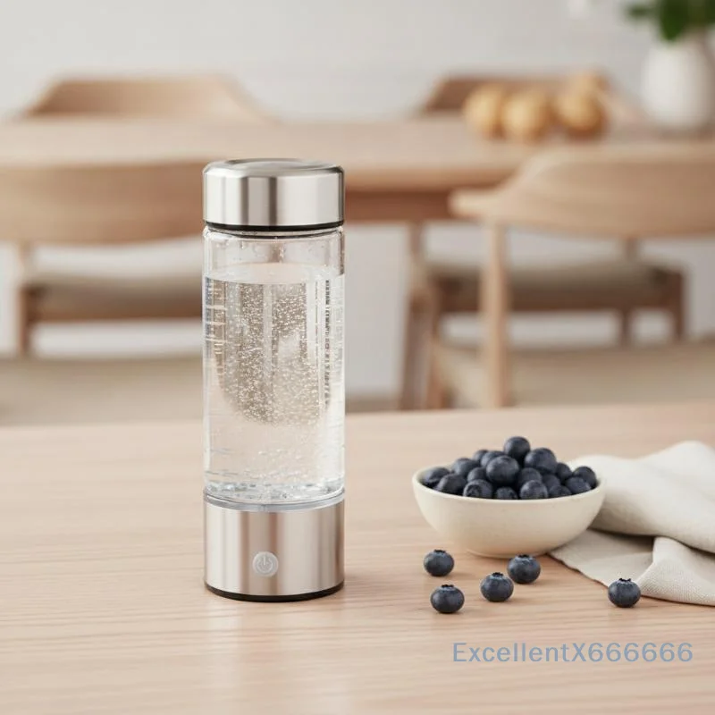 Hydrogen Water Generator Ionizer Bottle Portable SPE+PEM Dual Chamber Waterproof for Outdoor Cycling Climbing