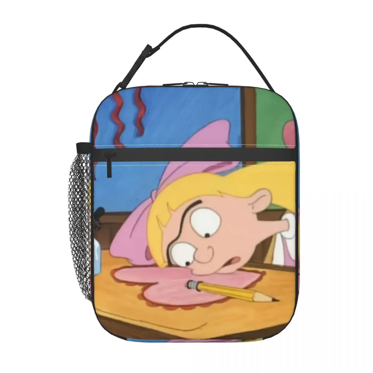 Hey Arnold Anime Comedy Helga Pataki Resuable Lunch Box for Women Waterproof Cooler Thermal Food Insulated Lunch Bag Children