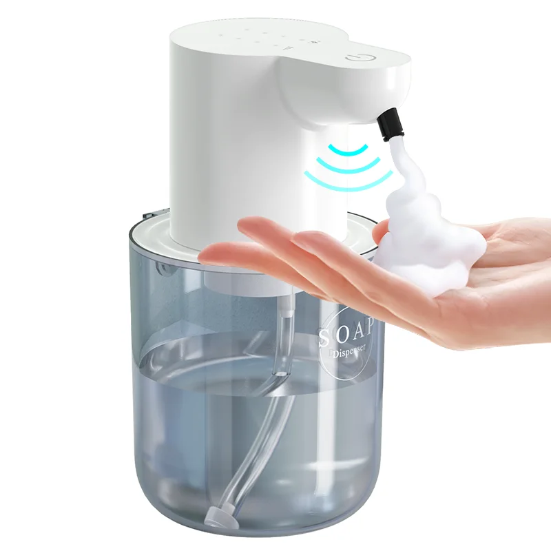 Manufacturer wholesale new fashionable white black 400ml hotel non-contact IPX5 waterproof smart liquid soap dispenser