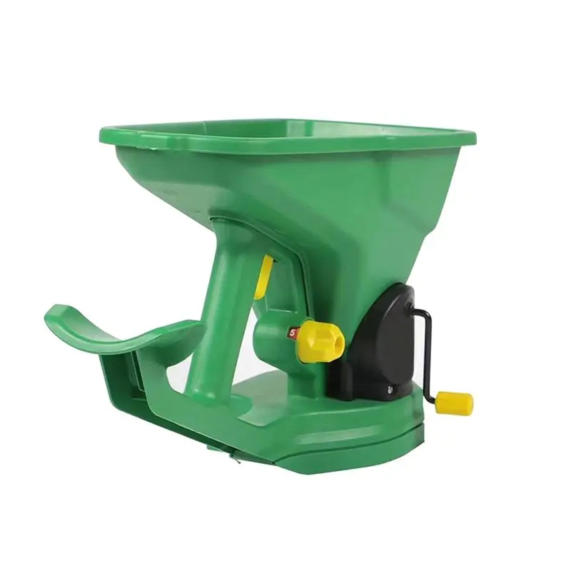 AEE6-Gardener Hand-Held Seed Spreader 1.5L 5Gear Energy Saving Portable Spreader Lawn Hand Powered Spreader Hand Crank Seeder