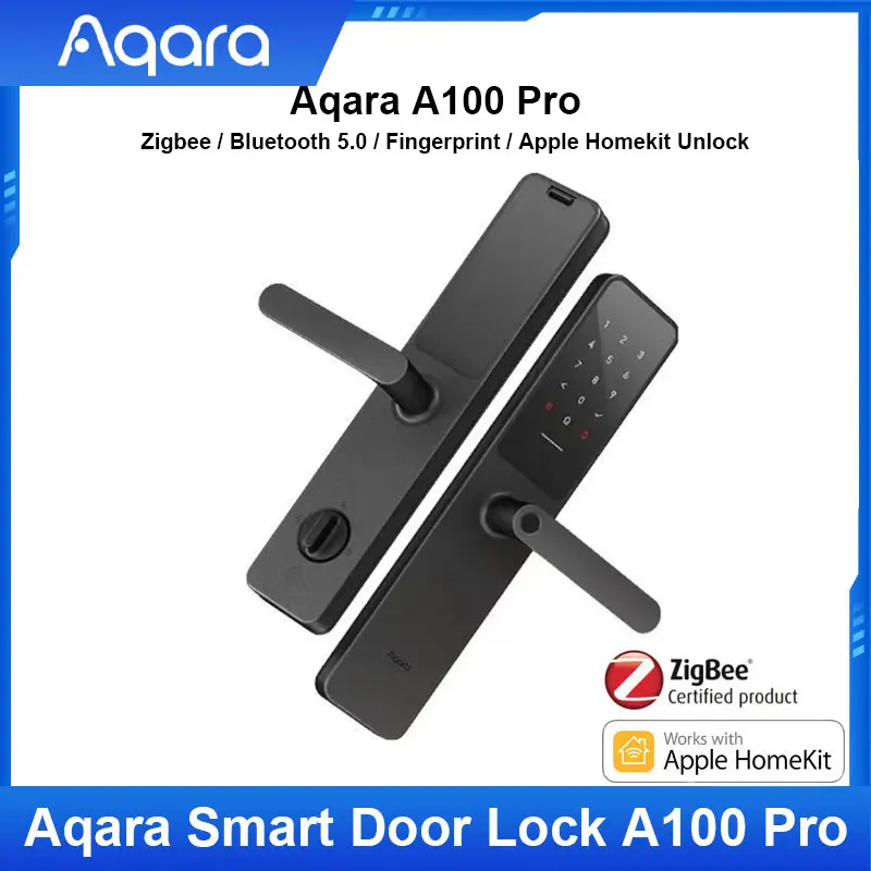 

Aqara Smart Door Lock A100 Pro Zigbee Bluetooth 5.0 Apple Homekey Unlock Fingerprint Unlock Work with Apple Homekit Aqara Home