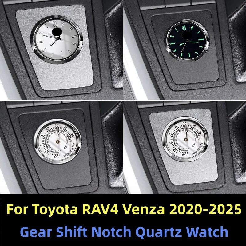 Car Dashboard Stick-On Luminous Digital Clocks Auto Vehicle Air Outlet Mini Watches For Toyota RV4 WILDLANDER 2024-2025