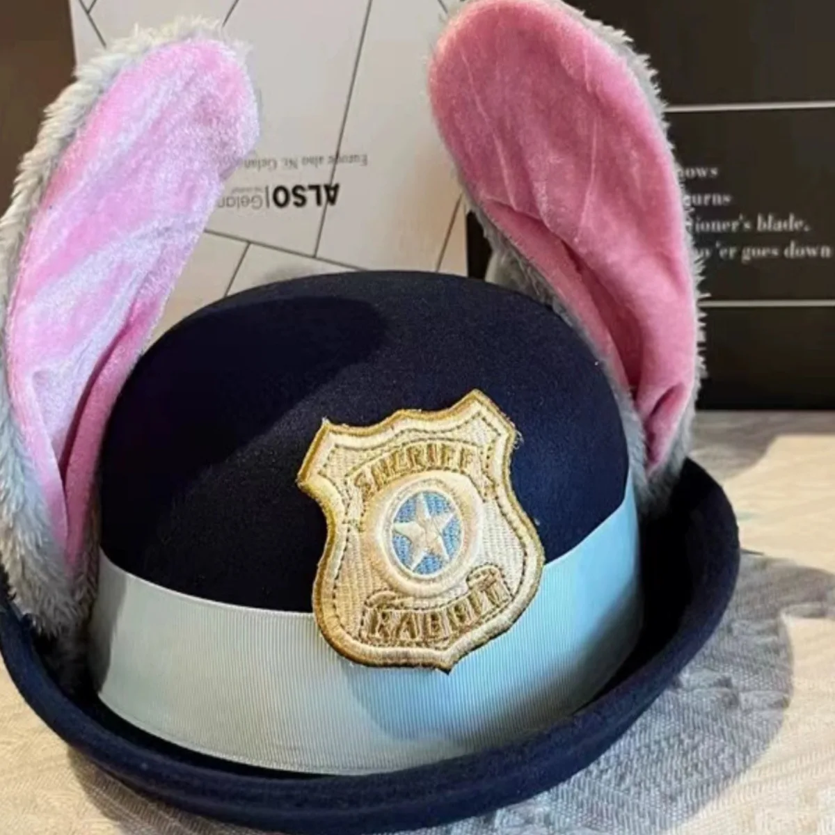 Judy Rabbit Police Officer Cos Clothing Hat Children's Top Hat Adult Parent-Child Hat Badge Dome Rabbit Ear Paradise