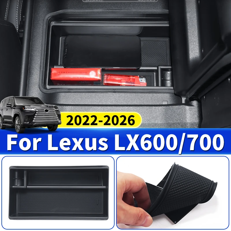 

For 2022-2026 Toyota Lexus 600 700 LX600 LX700 Center Console Armrest Box Layered Storage Organizer Tray Interior Accessories