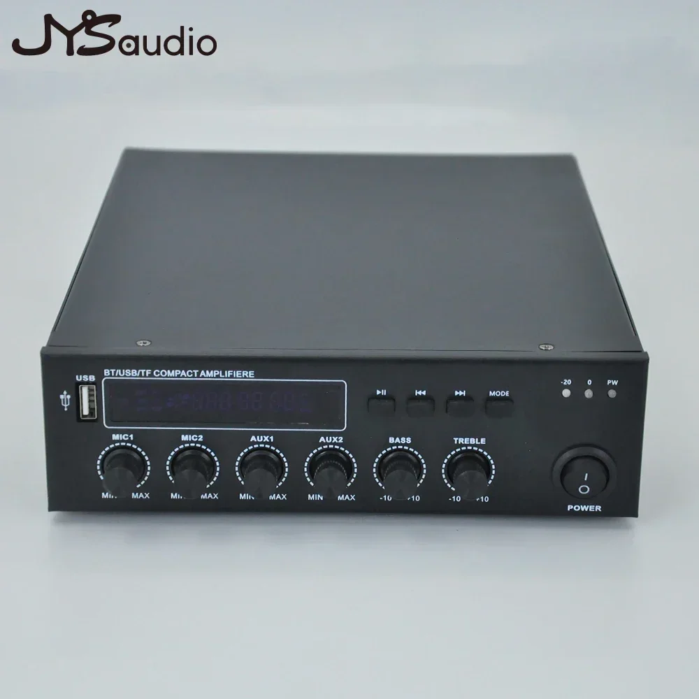 Wzmacniacz Bluetooth PA Potężny wzmacniacz 60W Głośniki subwoofera Kino domowe Audio Stereo 100V/70V Wzmacniacz Obsługa mikrofonu USB AUX