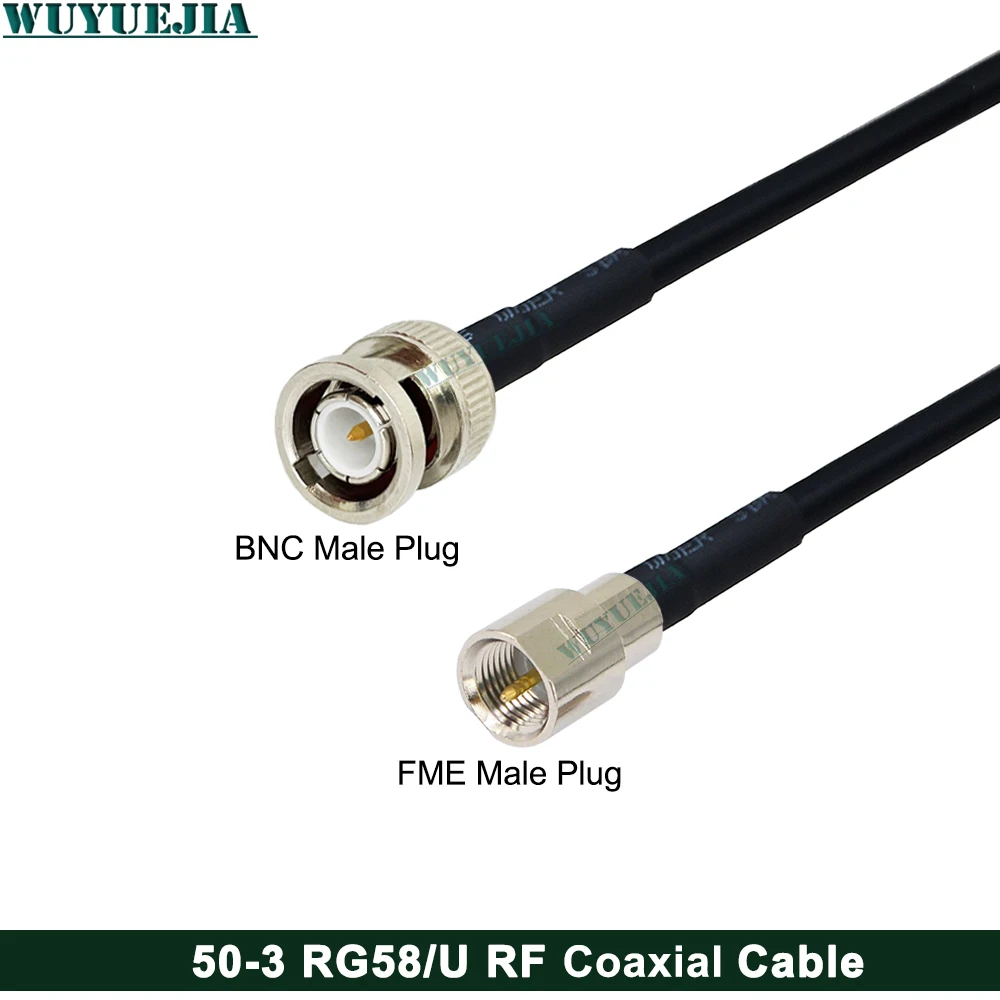 10CM-30M BNC Male to FME Female RG58/U 50Ohm Low Loss RF Coaxial Cable For Radio Antenna Modem Wireless Communication Equipment