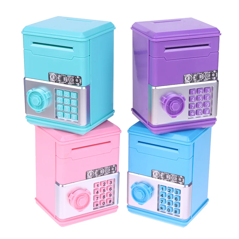 Nuevo Mini caja de dinero para ahorrar dinero con contraseña, hucha para niños, juguetes de ahorro financiero, regalo para niños y niñas