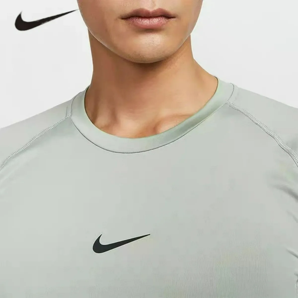 Oversized Tee TopNike Pro Dri fit men's tight sports fitness T-shirt FB7933-370 view 3