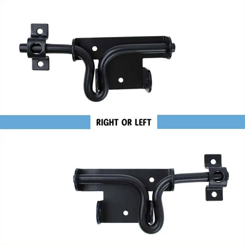 Schwarzes Riegeltürriegelschloss aus Kohlenstoffstahl, solide Schiebeschrauben, Torschloss, Vinyltore, einfaches Riegelstift, Schieberriegelschloss