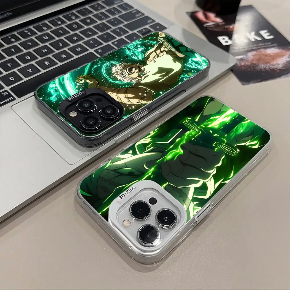 

Чехол для телефона Demon Slayer Sanemi для iPhone 17, 16, 15, 14, 13, 12, 11 X XR XS 8 7 Pro Max Plus, полупрозрачный цветной защитный чехол