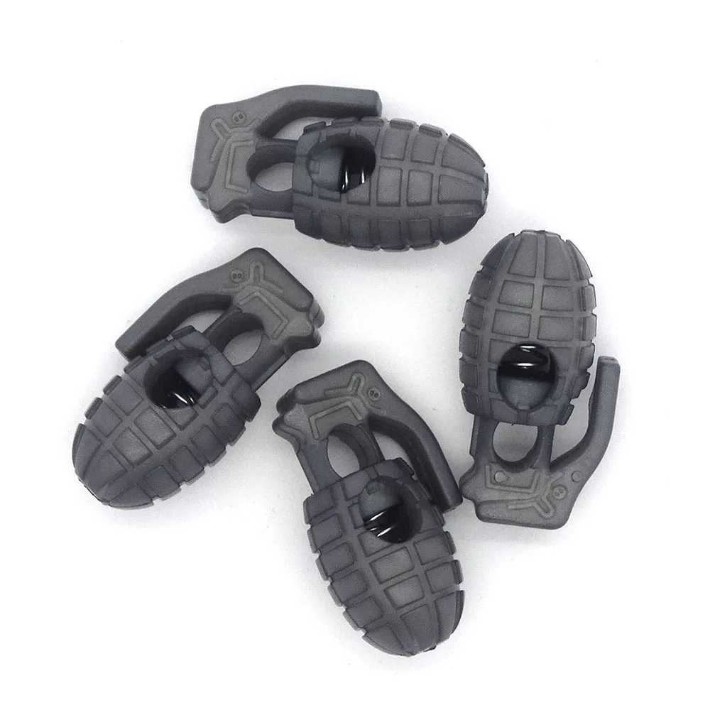 Tappo di bloccaggio del cavo in plastica colorato stile granata da 12 pezzi per paracord/allaccio per scarpe