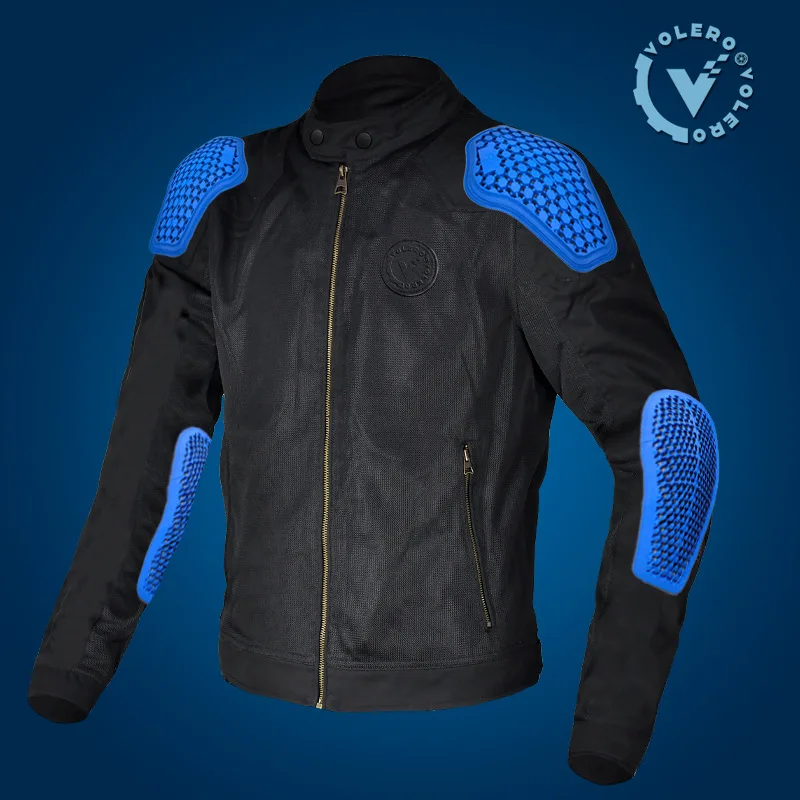 Summer Mesh Breathable Motorcycle Jacket, Anti Fall Motorcycle Denim Jacket Anti Fall Motocross Cycling Jacket Men