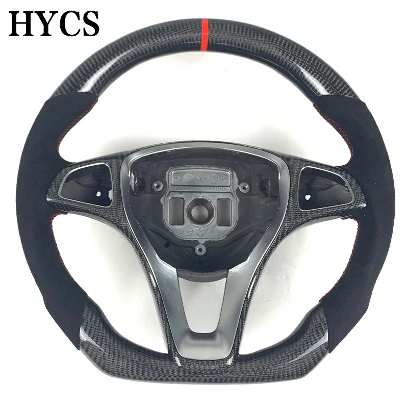 LED Carbon Fiber Steering Wheel Suitable For Mercedes-Benz A B C E-class GLK GLA CLA CLS GLE Old Models AMG