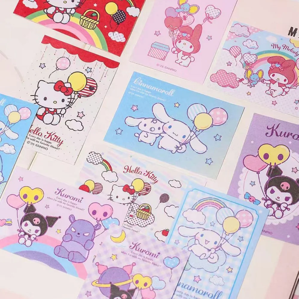 حقيقي مرحبا كيتي كورومي الكرتون ملصق صغير كتاب Kawaii سانريو سينامورول ميلودي طالب مخطط ملصقات ديكور لتزيين الغرف لعب الاطفال #2