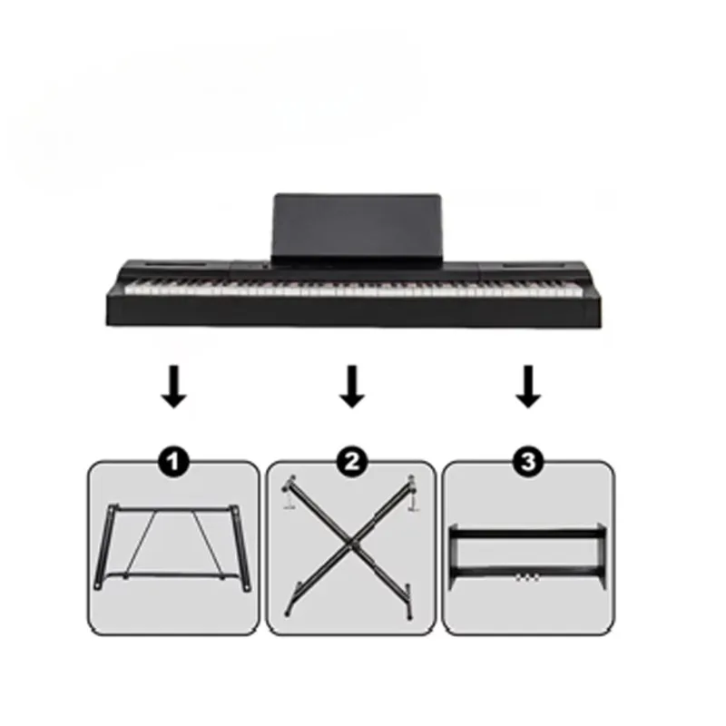 Stage Pianos 88 Progress Hammer Action Keyboards France Sound Source 128rhythm for Sale Piano(DP710X)