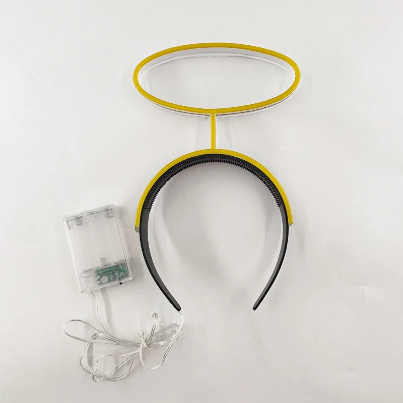 New Light Up Angel Headband Glowing LED Cupid Hairband For Girl Women Luminous Halo Headband Cosplay Headwear