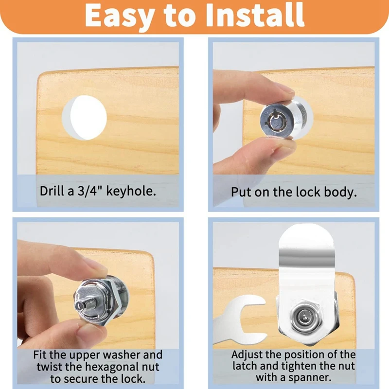 서랍 및 캐비닛 잠금 장치, 기계식 문짝 잠금, 관형 캠 잠금, 아연 합금 보관 문짝, 보안 파일 서랍 캐비닛