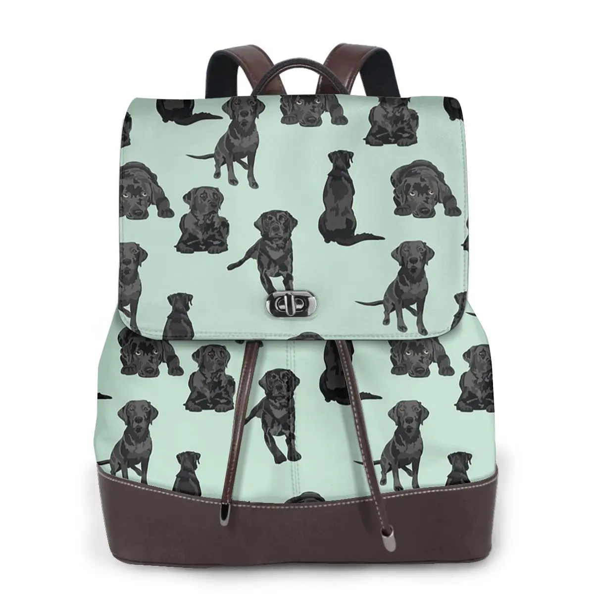 Black Labrador Retriever Dog Bookbag School Student Bags Hiking Travel Daypack for Women Fashion Derma Backpack