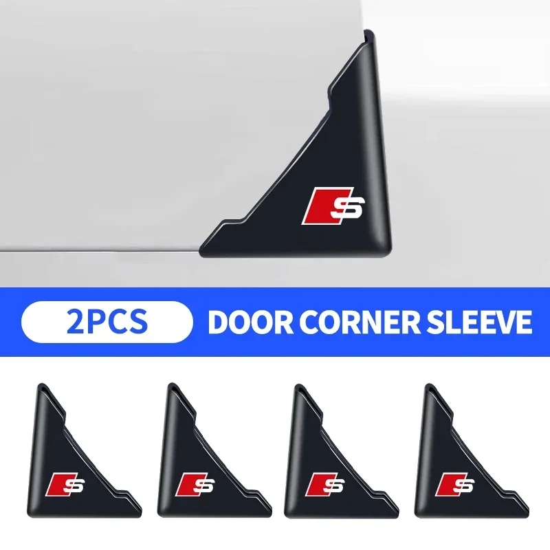 

2pcs Auto Logo Car Door Guard Edge Corner Protector For Audi RS Quattro S Line S4 S3 A6 A1 A3 A5 A4 A2 A8 A7 Q2 Q3 Q5 Q7 Q6