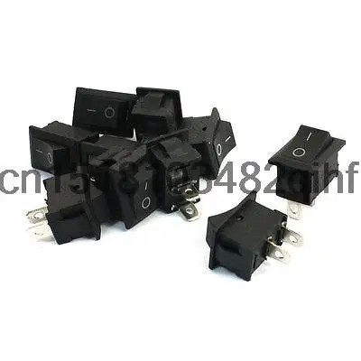 

10Pcs 2 Pin On/Off SPST Snap in Boat Rocker Switch 6A AC250V 10A 125VAC