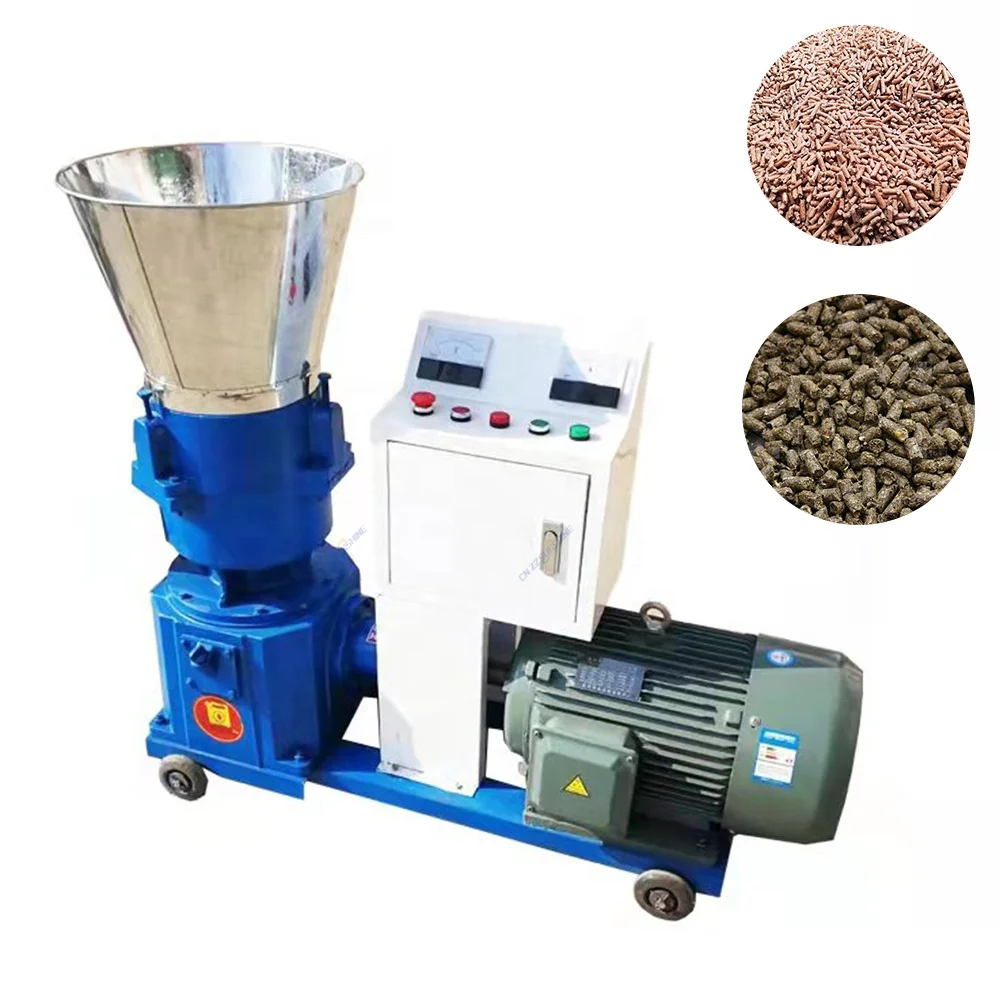Cattle, sheep, rabbit, fish, goose, duck feed pellet processing equipment, livestock breeding equipment