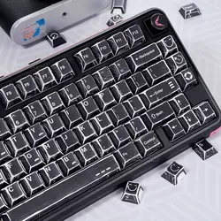 136 Keys Comic Theme Keycap Set PBT Manga Style Keyboard Cap Cherry Profile Gaming KeyCap for Gaming Mechanical Keyboard