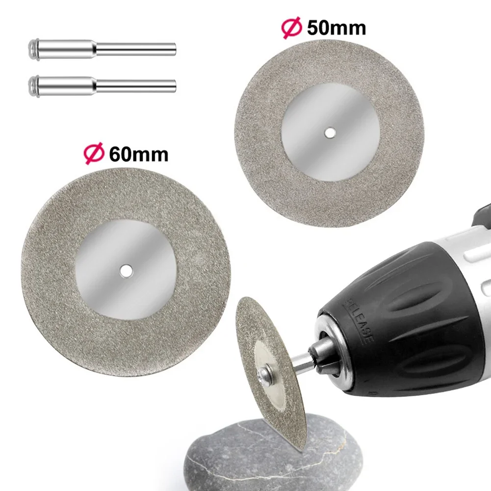 Disco De Corte De Diamante Set para Acessórios Rotativos, Lâminas De Serra Circular, Rodas De Moagem Abrasivas, Mandril De Disco, Potência, 40mm, 50mm, 60mm, 10Pcs