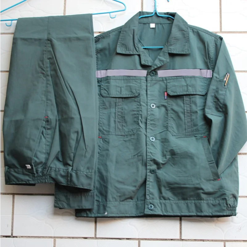 

Summer Work Uniform Long Sleeve Breathable Sun Protection Reflective Multi-Pocket Men's Shirt Worker's Clothing Factory Workshop