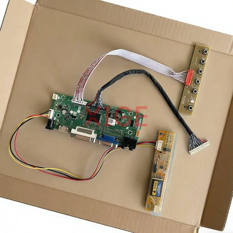 

Matrix Controller Drive Board Fit LP141WX3 QD14TL01 QD14TL02 LP141WX1 HDMI+DVI+VGA LVDS 30-Pins 1-CCFL 1280*800 1280x800 DIY Kit