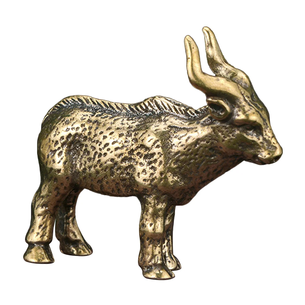 

Hand Sculpture Desktop Ornaments Brass Animal Decor Household Goat Action Figure