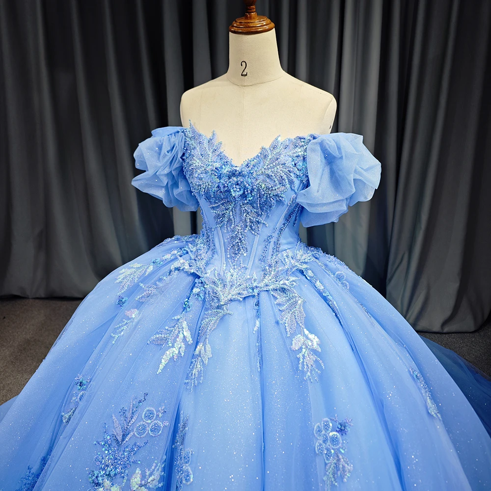 Zoete Charmante Mexico Lila Quinceanera Jurken Voor 16 Jaar Meisjes V-hals Bloemen Aangepaste 15 Party Gown Vestidos De XV Años