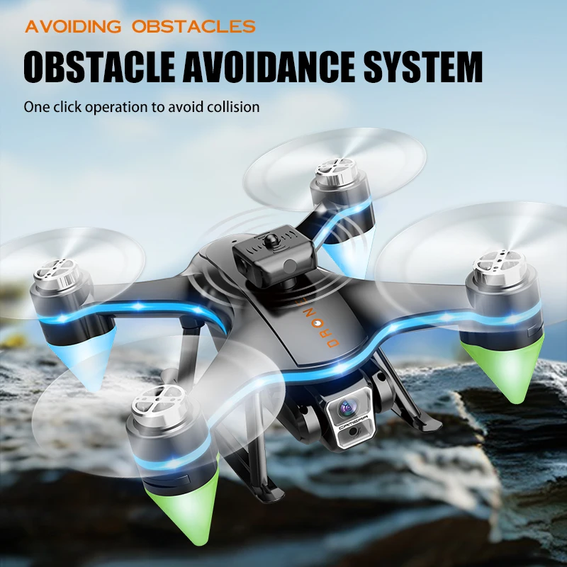 Dron aéreo de alta definición RC de 2,4G para evitar obstáculos, cuadricóptero profesional LED, Avión de Control remoto, juguete para regalo para niños al aire libre