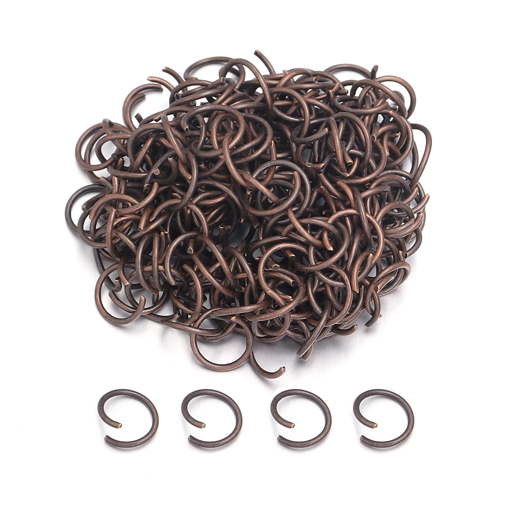 50-200 Stück 4/5/6/7/8/10/12/14mm Metall-Sprengringe, offene Ringe, einzelne Schlaufen, Verbinder für die Schmuckherstellung, DIY Halskette, Armband – Detail 12