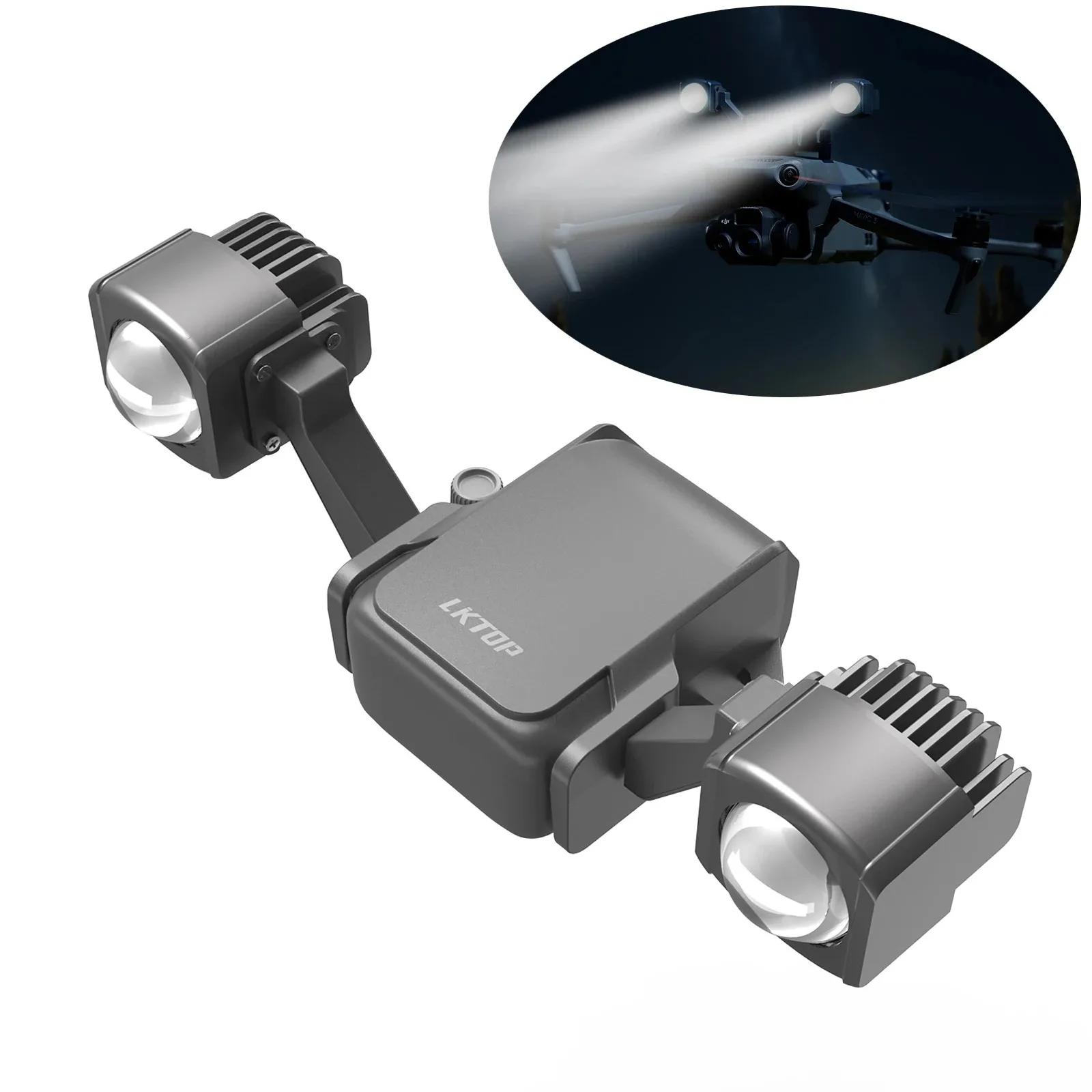 

LKTOP 40W Drone Spotlight - 150M Long Range with SOS Mode (Compatible with DJI Mavic 3 Enterprise Series)