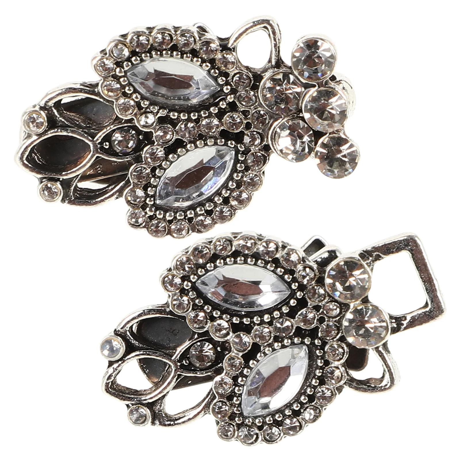 

Rhinestone Scarf Clip Vintage Silver Clothing Cinch Clips For Women Shawl Collar Clasp Dress Shirt Brooch Pin Cardigan