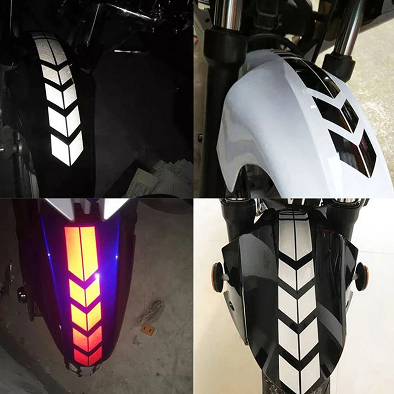 

Colorful Motorcycle Arrow Stripe Stickers Waterproof Reflective Oilproof Motorcycle Paste Moto Decoration Accessories