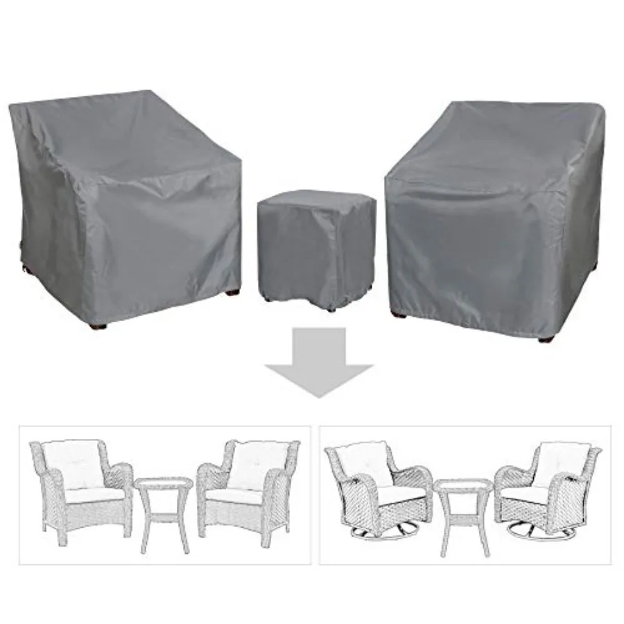 

Patio Furniture CoversOutdoor Furniture Cover Waterproof Patio Furniture Set Covers for 3 Pcs Outdoor Bistro Patio Sofa Covers